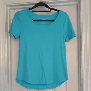 Chico's Aqua Short Sleeve The Ultimate Tee. Size S.